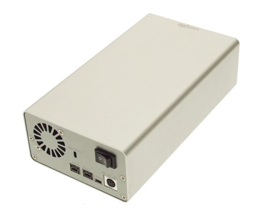 DUAL DRIVE FireWire 800 & USB 2.0 Combo to ATA Aluminum external enclosure