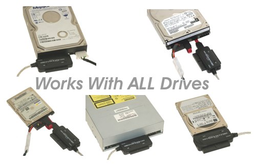 USB2.0 to SATA and IDE Bridge Adapter / Converter Cable for S-ATA and ATA IDE Hard Drives