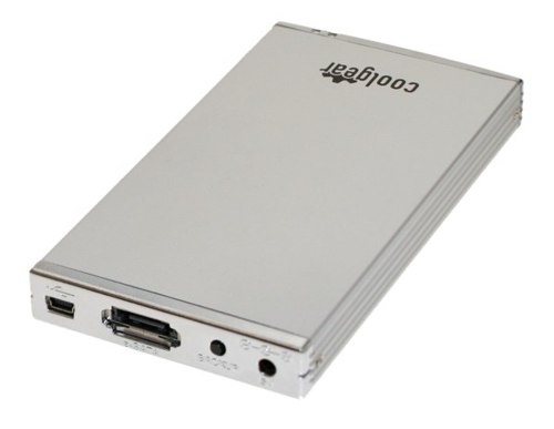 Silver 2.5 inch eSATA and USB 2.0 Portable Mini Drive Enclosure Aluminum