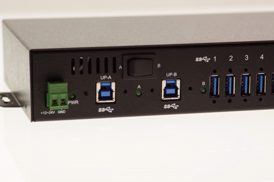 Industrial 16-Port USB 3.0 Din-Rail/WallMount Hub with output up to 1.5A Charging per port