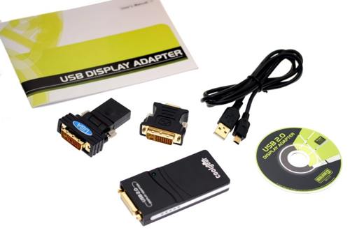 USB DVI External Graphics Card for XP and Vista up to 1600x1200 Resolution